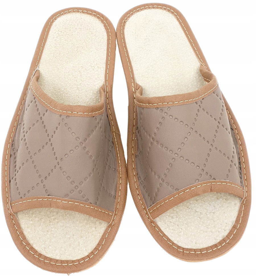 Kapcie Pantofle Damskie Odkryte Pikowane *37* PL Model PPD 004