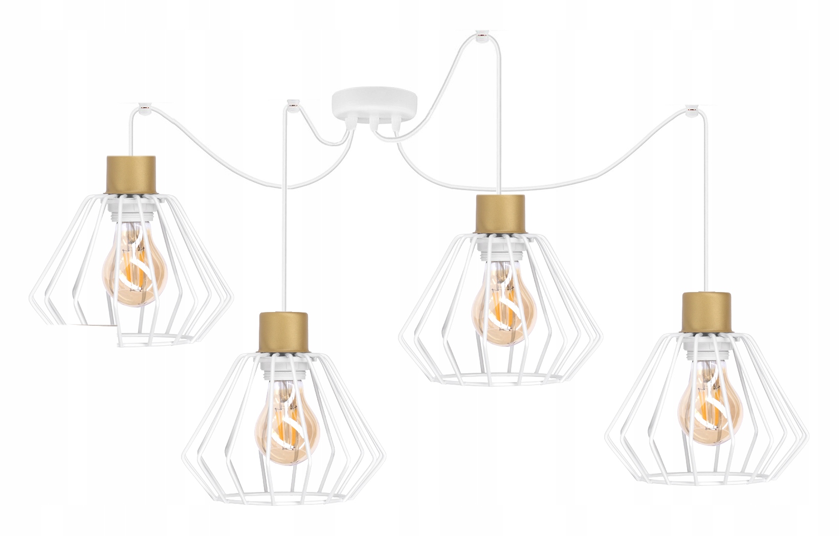 Závěsná Lampa Lustr Pavouk Wire 4 Stropní Loft