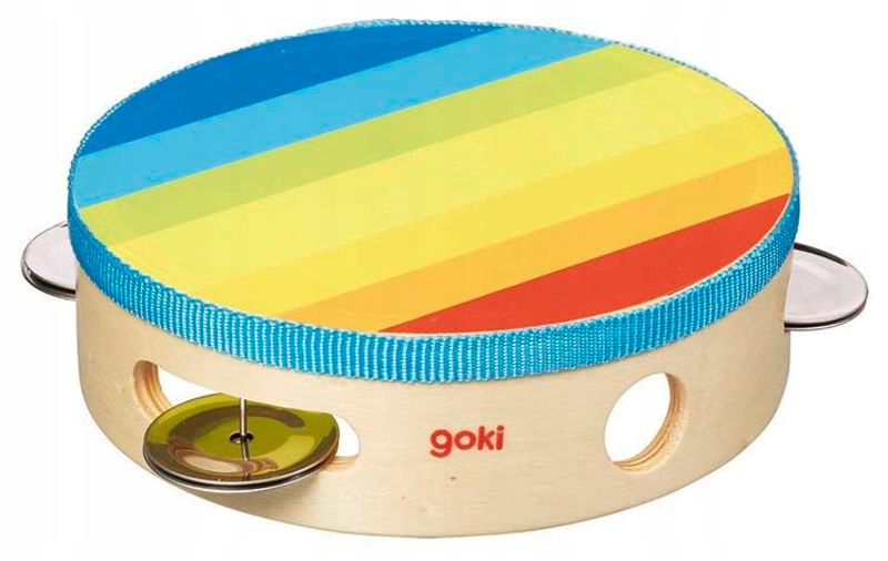 

Tęczowy tamburyn z dzwoneczkami Instrument Goki