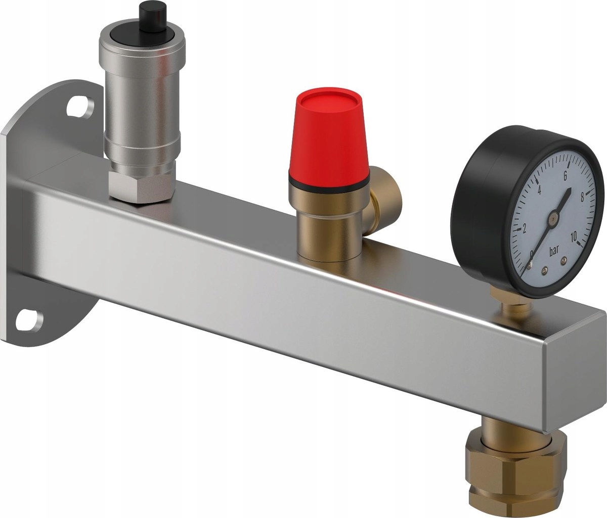 Bezpečnostní skupina s přípojkou nádrže inox 6 bar Uponor Fluvia