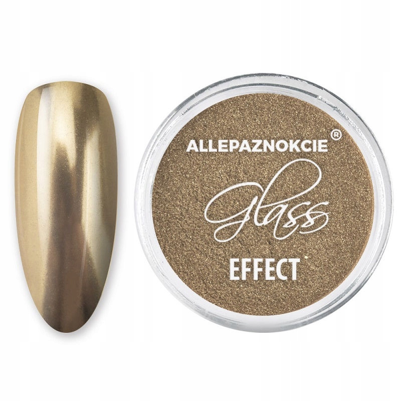 

slay Allepaznokcie glass effect pyłek Glass Golden
