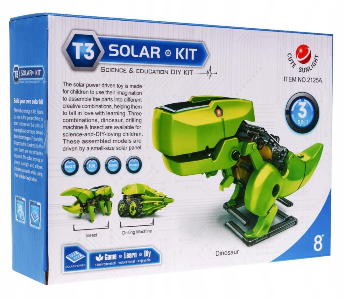 

Zabawka Solarna Robot Pojazd Dinozaur Solarny 3w1