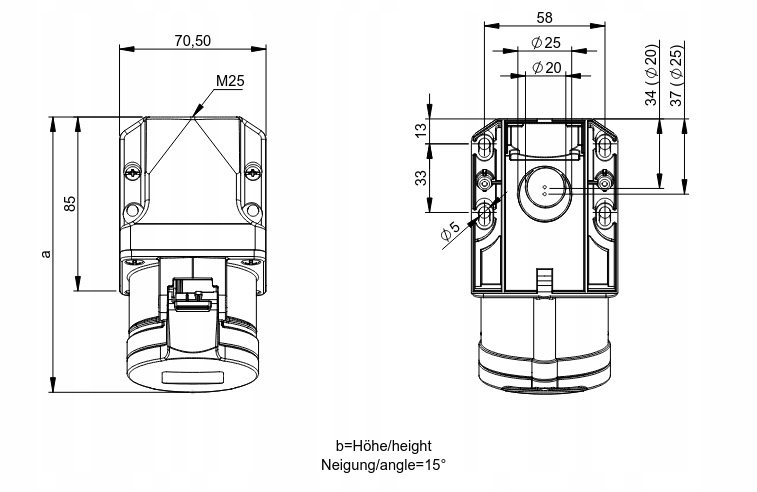 Fixed force socket PCE 125-6k 32A 5P 5 pin Brand Pce