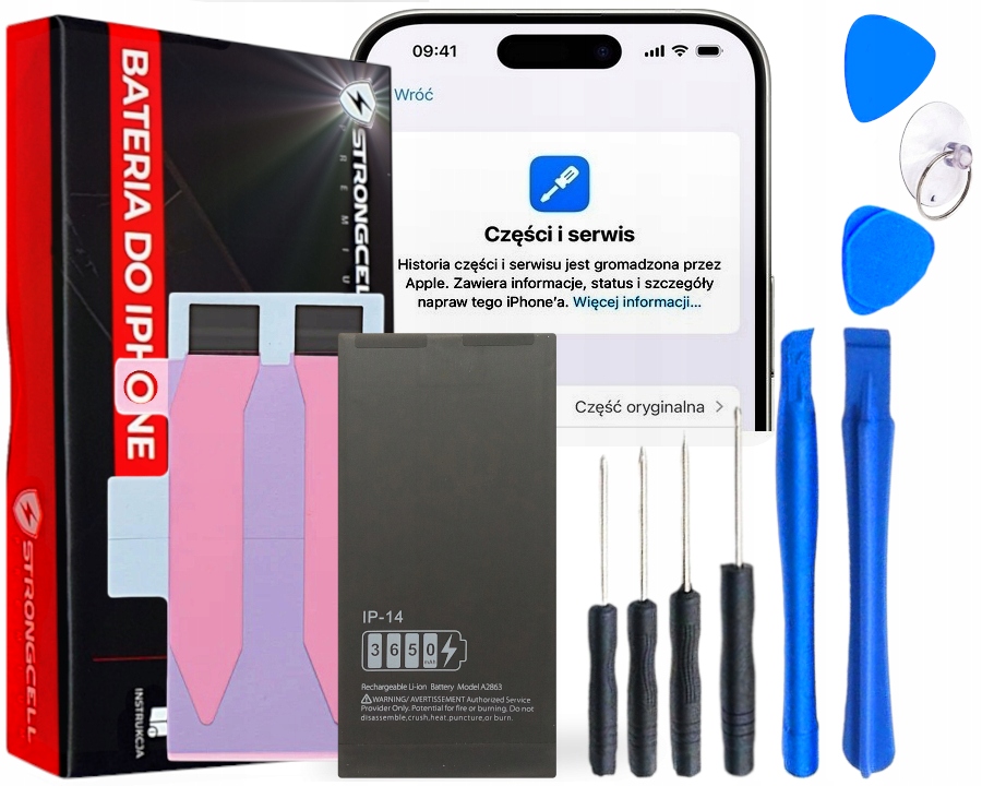 Bateria do iPhone 14 A2863 Większa Pojemność Strongcell Bez Komunikatu