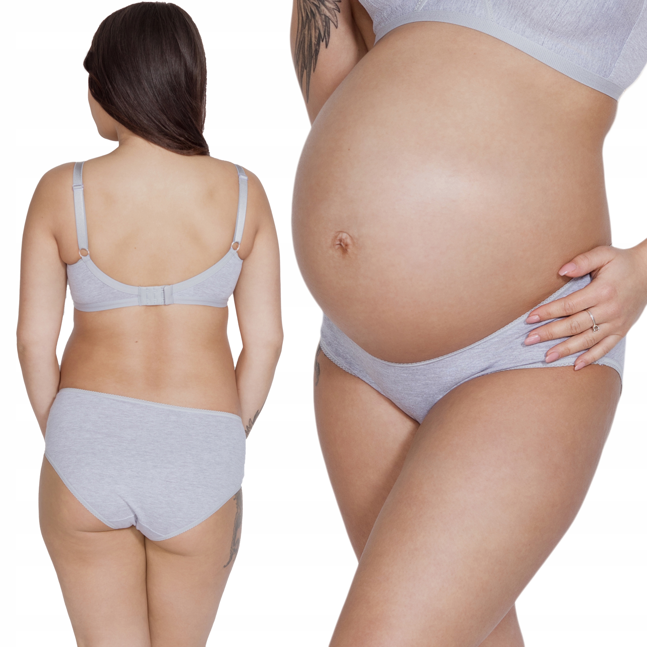 

Mitex Mama Majtki Ciążowe Bawełniane Szary 2XL