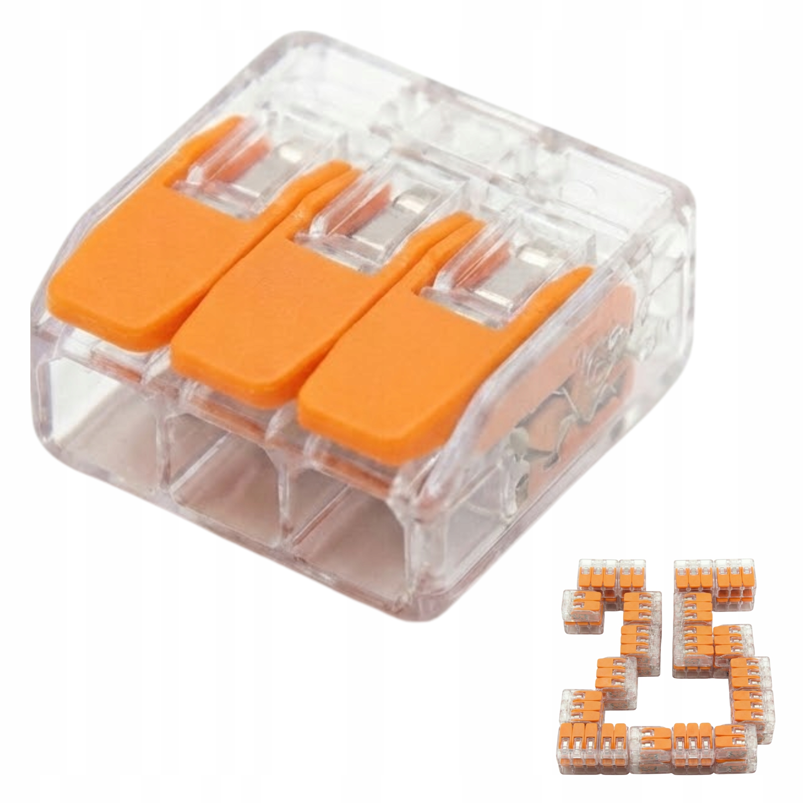 Spojka Jednoduchá upínací lišta 4 mm 3-kolejová 3x0.2-4 mm/0.14-4 mm Spojka