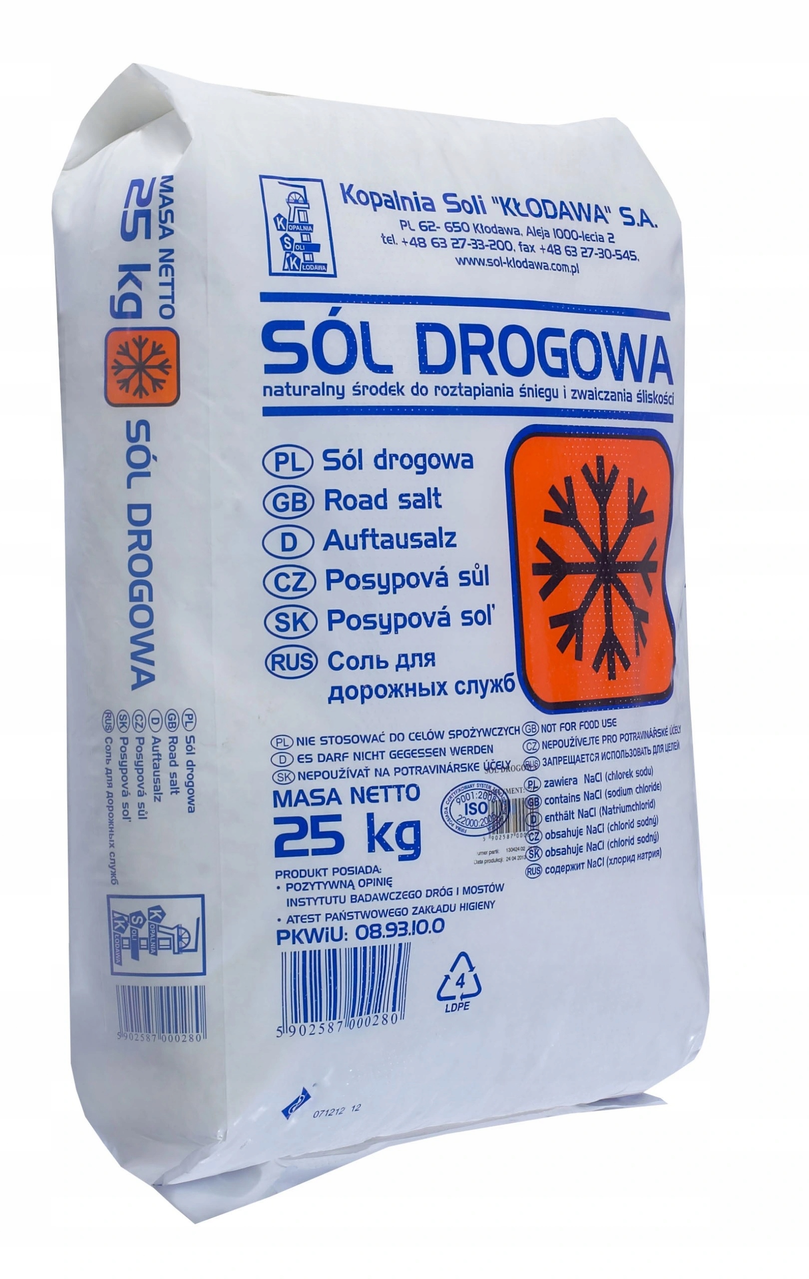 

Sól drogowa 25 kg