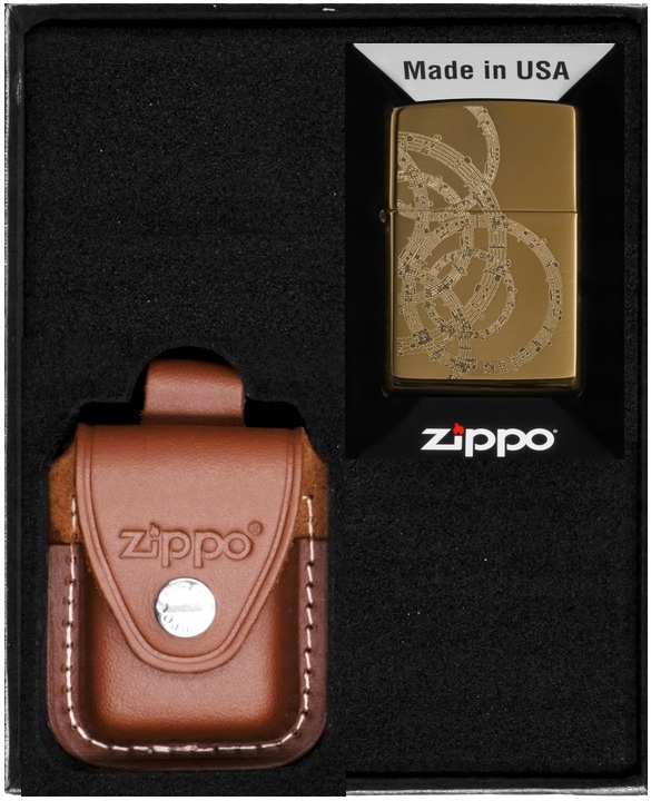 Sada Zippo Zapalovač Miusical Notes Design Dárkový No2
