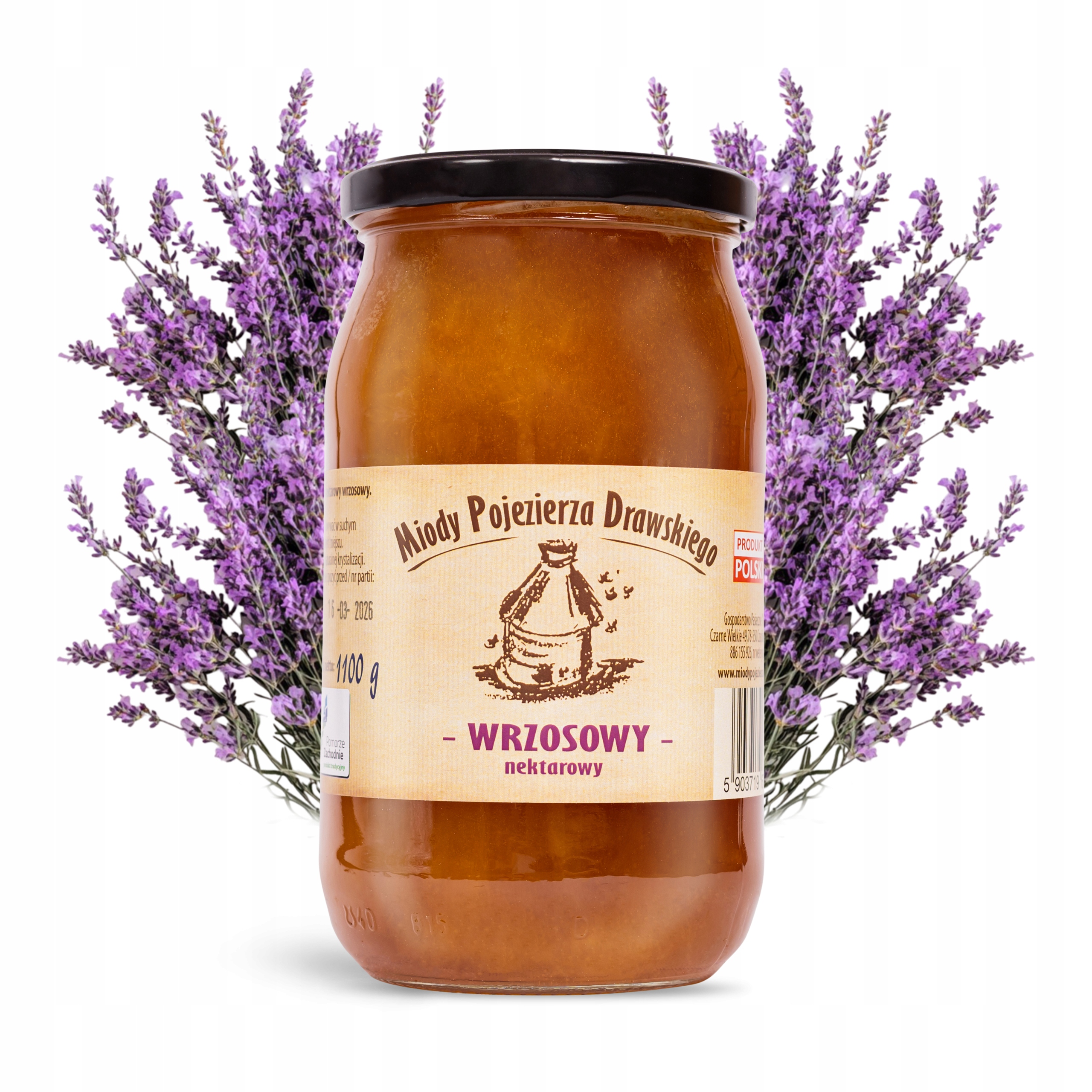 Miód Wrzosowy 1100g Pojezierza Drawskiego