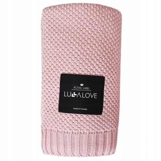 LULLALOVE KOCYK BAMBUSOWY 80x100 CM MAKARONIK PUDROWY RÓŻ