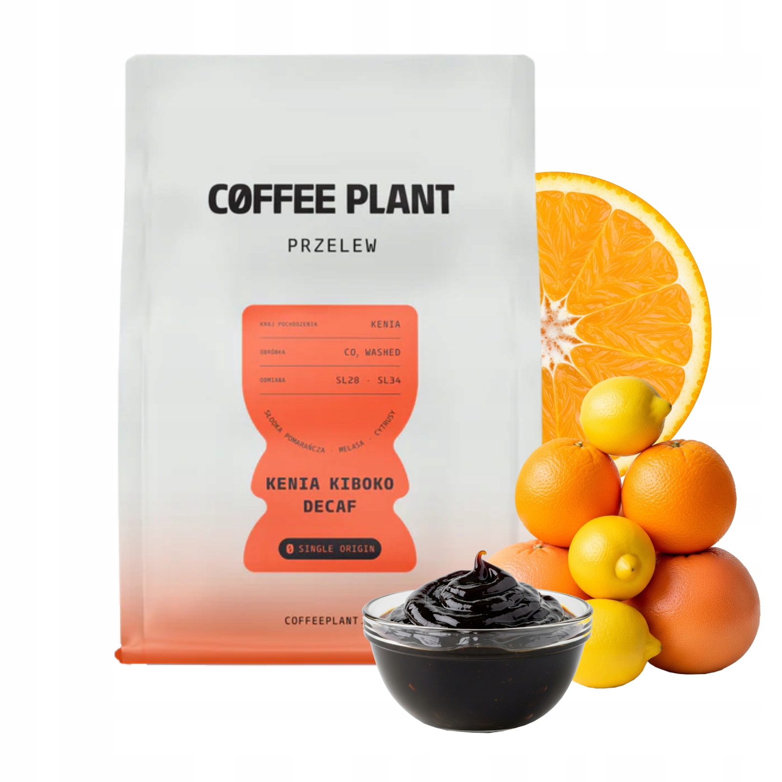 Levně Káva zrnková bezkofeinová Coffee Plant Přeliv Keňa Kiboko decaf 250 g