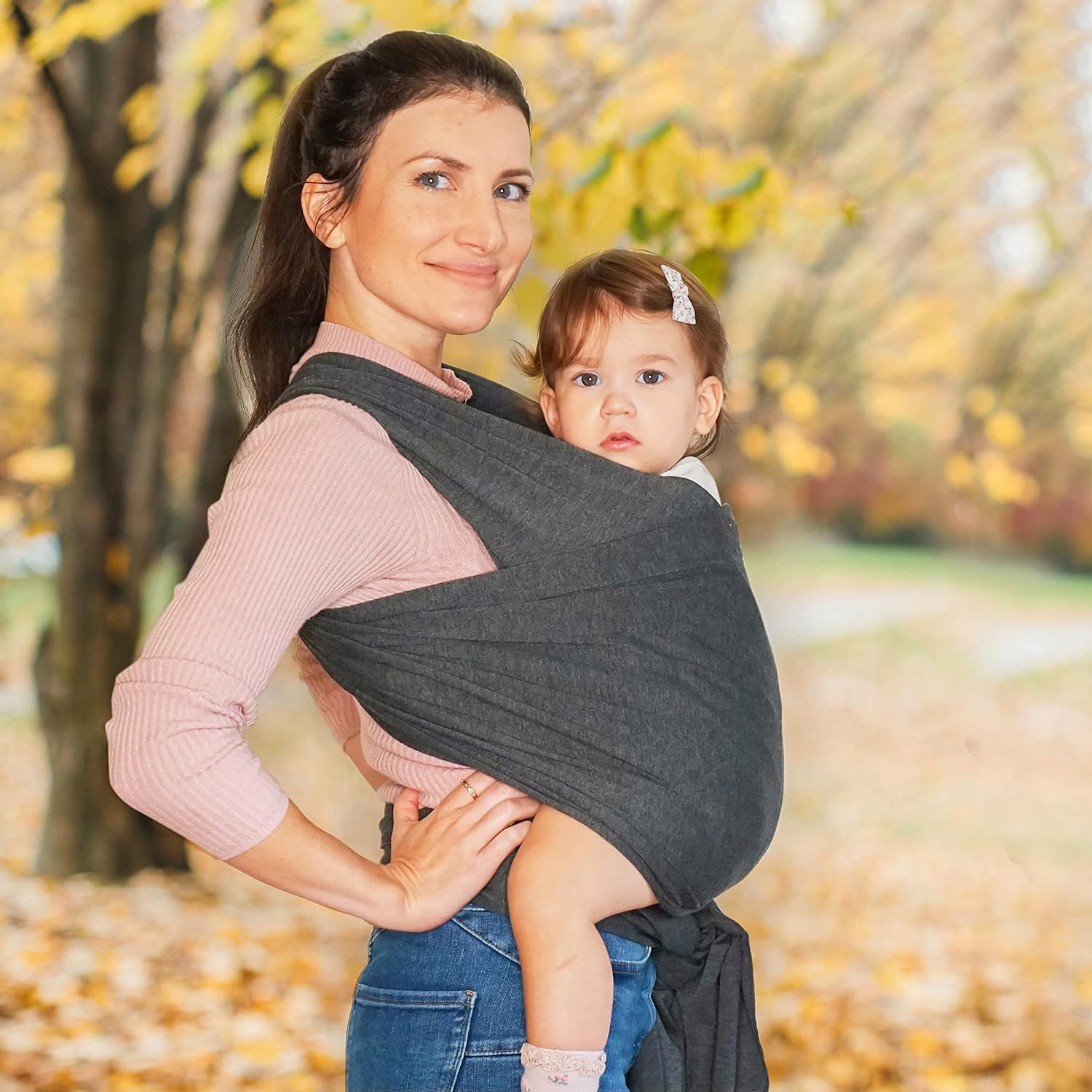 NOSIDEŁKO DLA NOWORODKÓW OD URODZENIA, EMBRACE NOSIDEŁKO NA BRZUCH, UNISEX Opcje noszenia Przodem