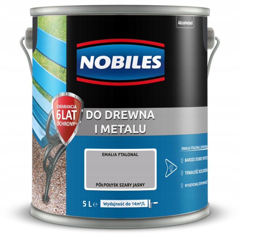 Farba Nobiles Ftalonal półpołysk szary jasny 5L