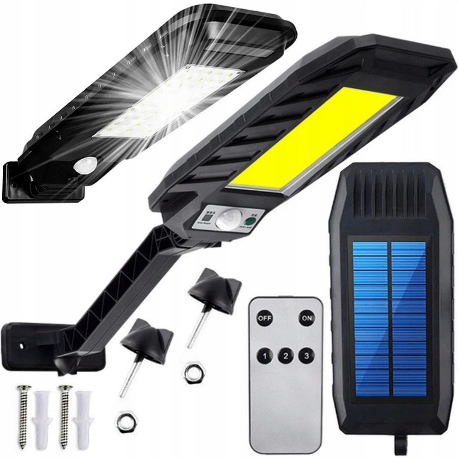 

Lampa Solarna Latarnia Uliczna 180LED Cob + Uchwyt