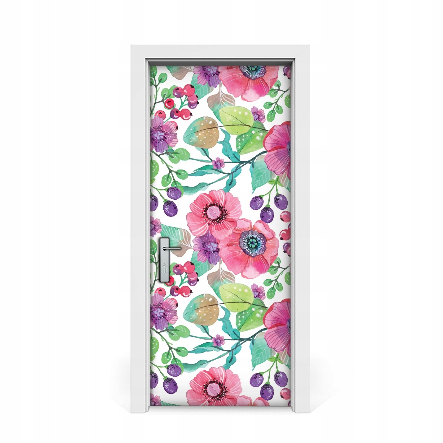

Okleina naklejka drzwi Kwiaty i jagody 85x205