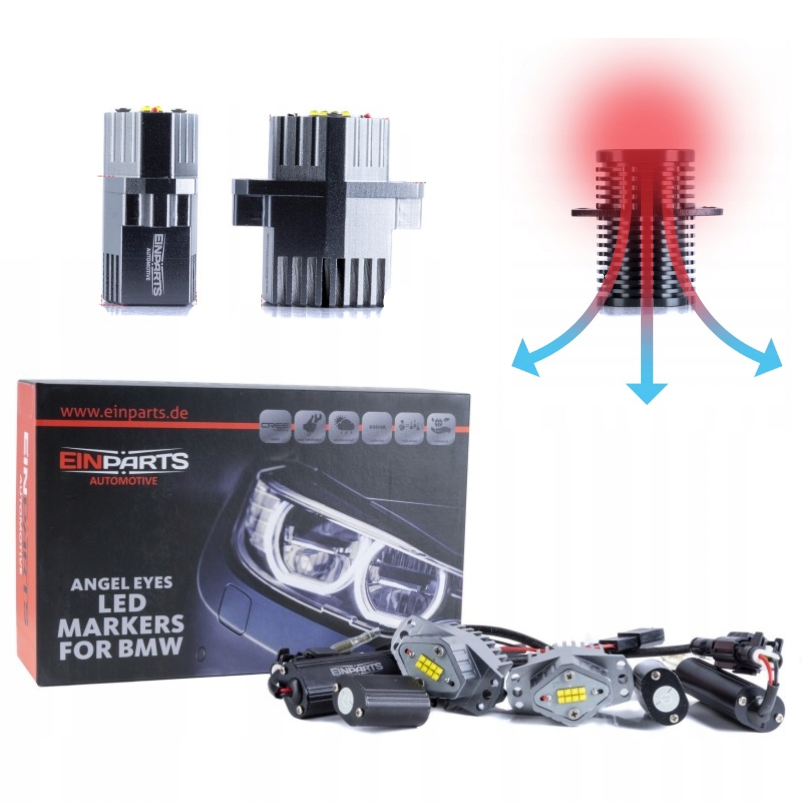 Led kruhové označovače 160W Cree E90 E91 (2X80W) 6000K