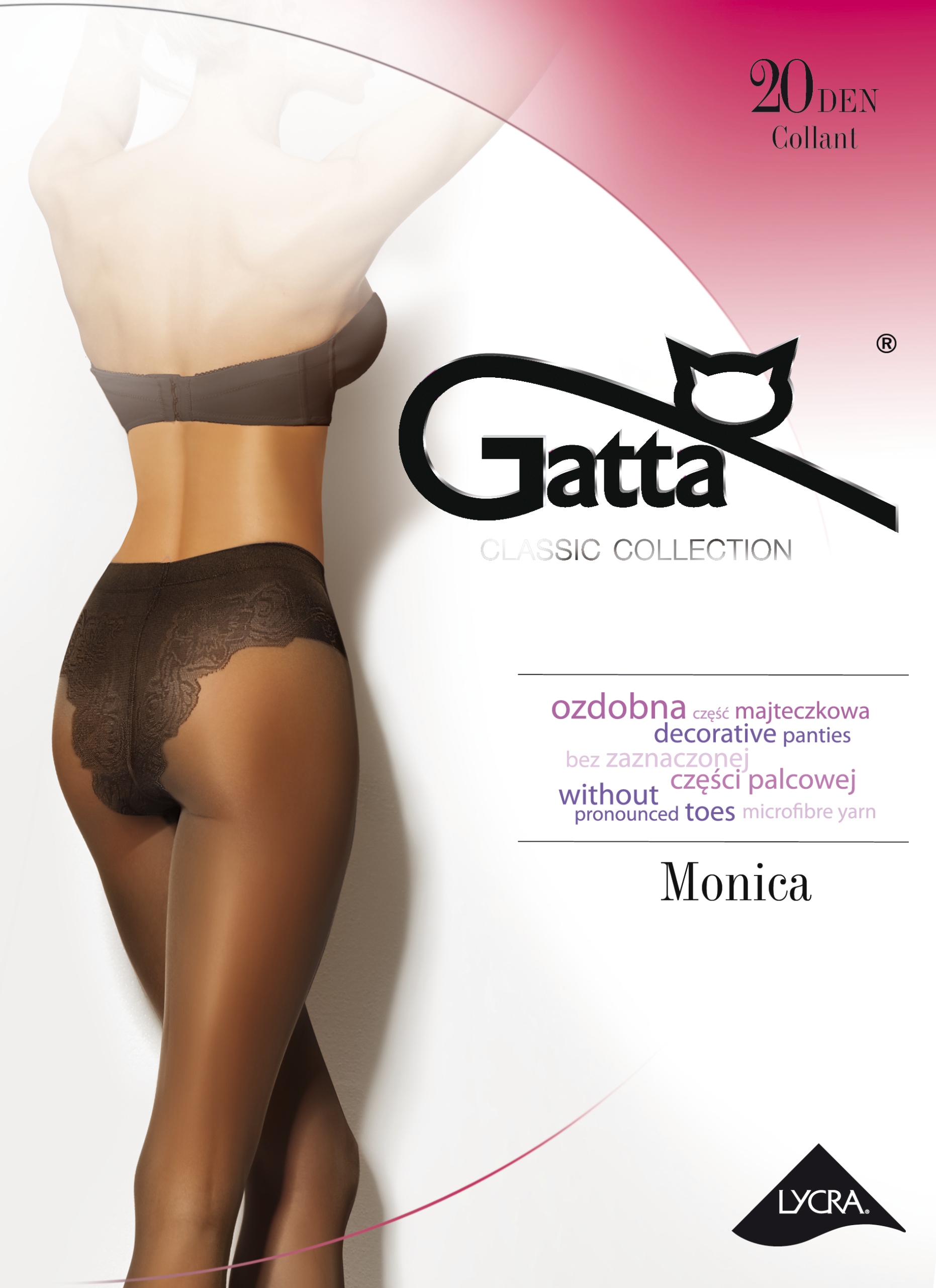

Rajstopy Gatta Monica 20 Den mikrofibra Nero 4/L