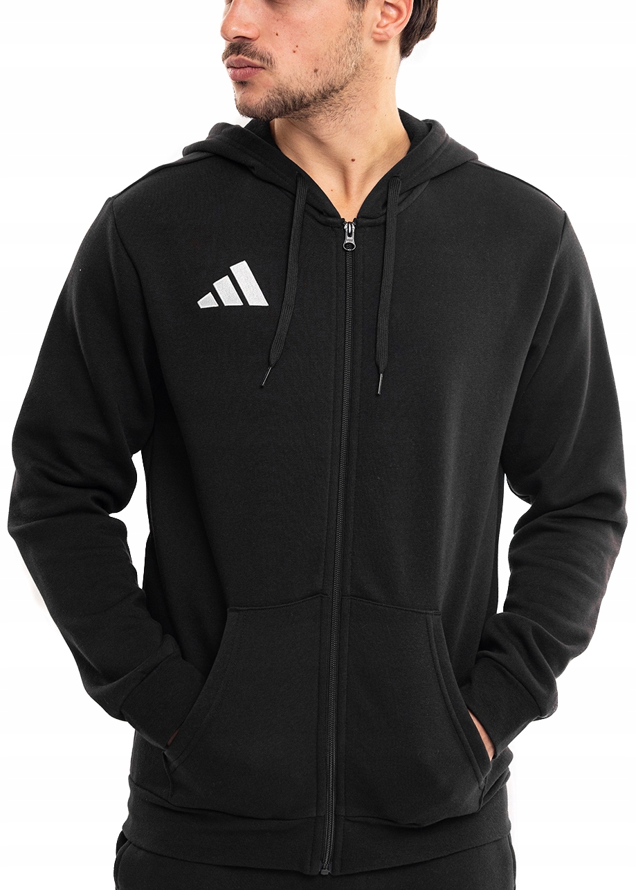 Bluza Męska adidas Entrada 26 z Kapturem Rozsuwana Sportowa Czarna roz. M