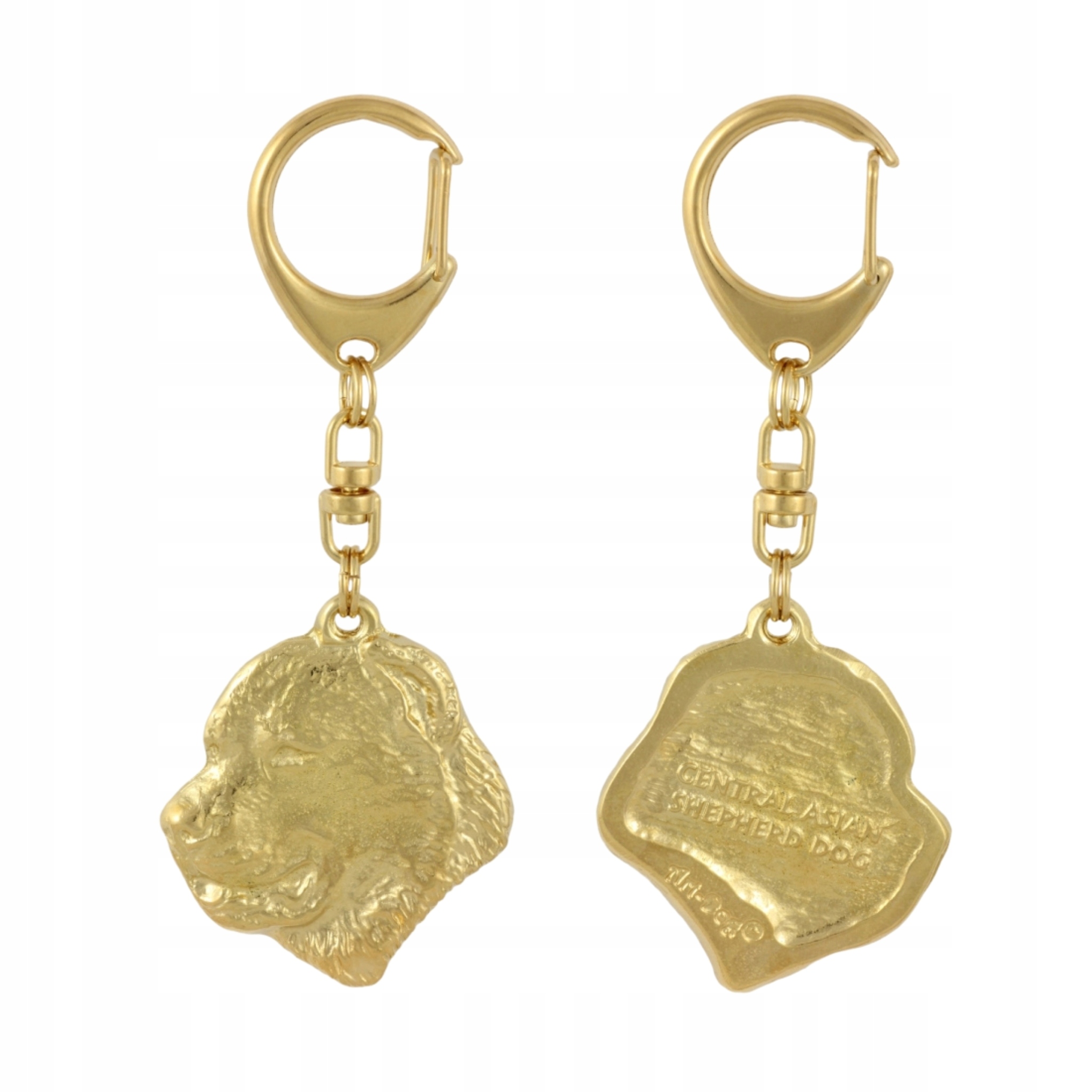 Středoasijský ovčák – pozlacený přívěsek na klíče na klíče se psem, ozdoba tore