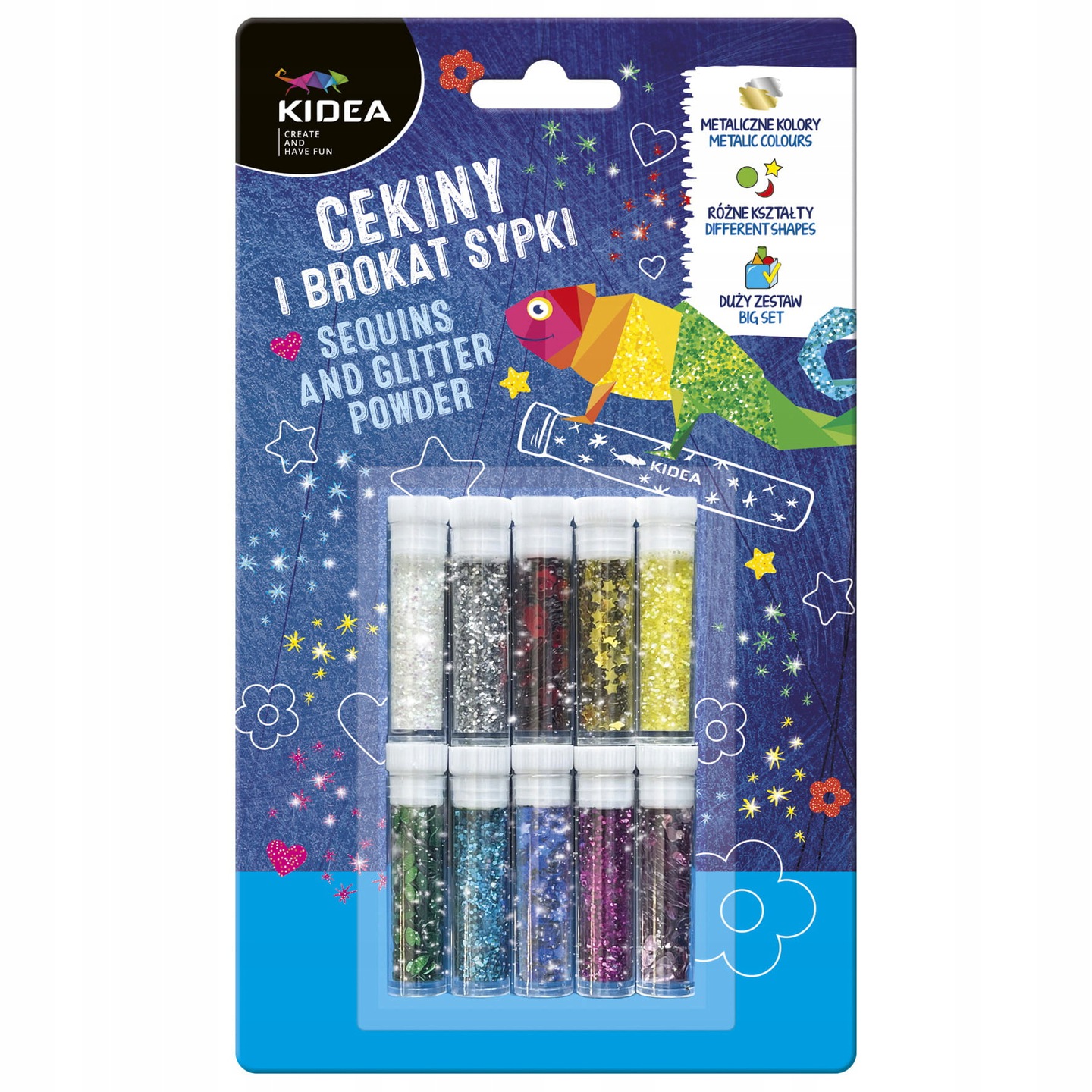 

Kidea Zestaw Cekiny I Brokat Sypki 10 Szt. 91959
