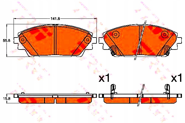 Trw Brzdové Destičky Mazda 3 1.5 (bm)