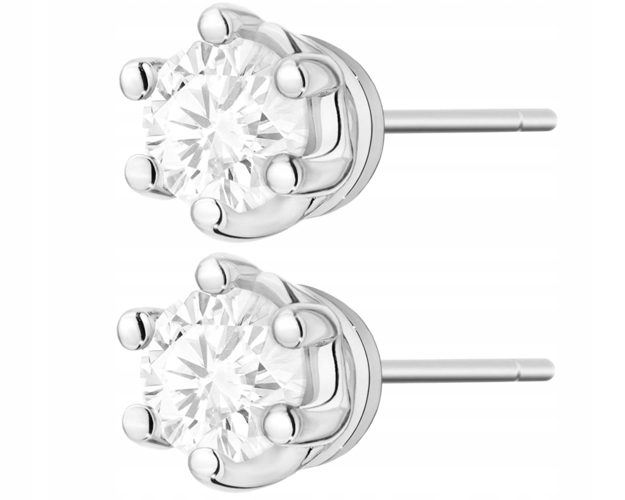 Náušnice z bílého zlata s briliantovými tyčinkami 585