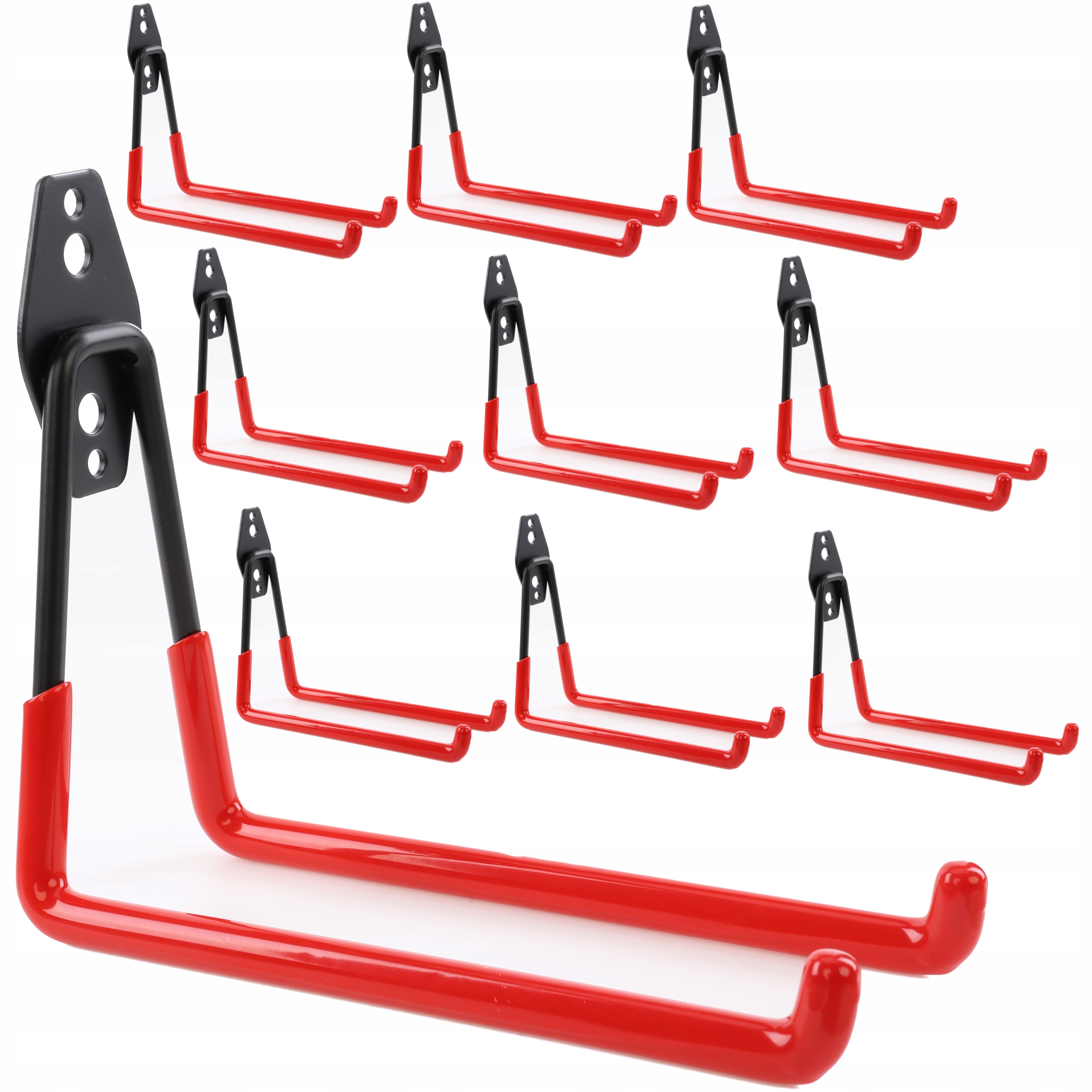 10x Nástěnný hák jednoduchý 19 Cm nářadí garáž zahrada vybavení 25 kg žebřík lopata