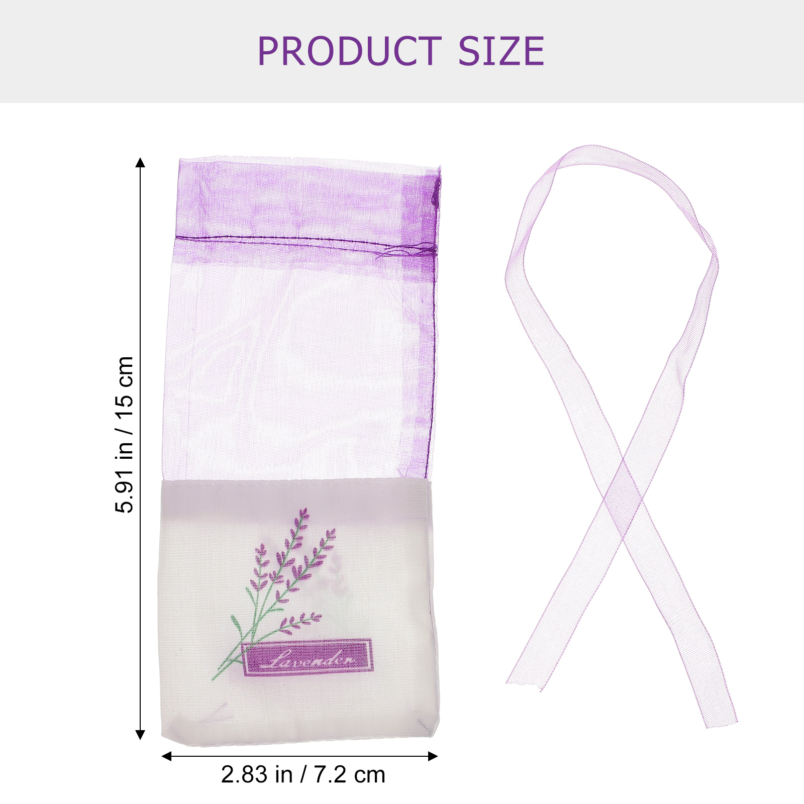 WORECZKI Z ORGANZY NA LAWENDĘ 30 SZT Marka Inna