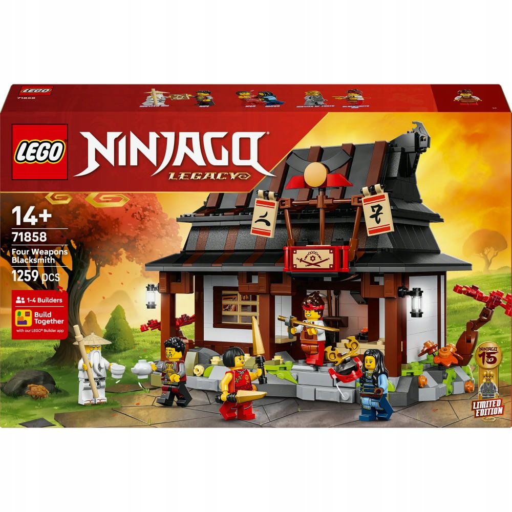 Lego Ninjago Kovárna Čtyři zbraně 15. výročí 71858