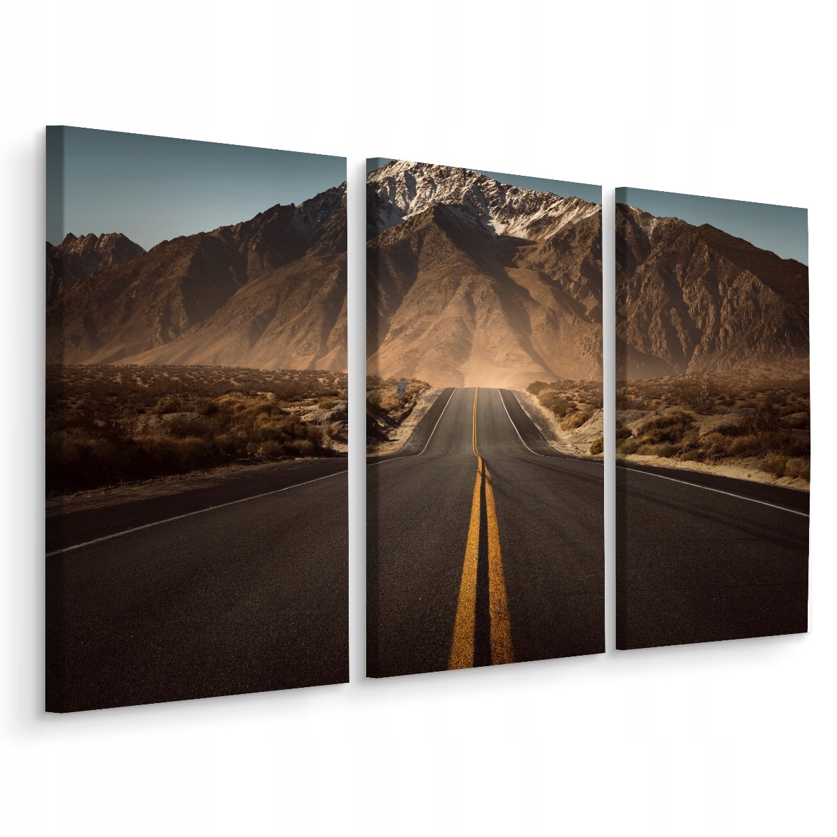 Obraz Triptyk Hory Ulice Příroda 3D pohled 120x80