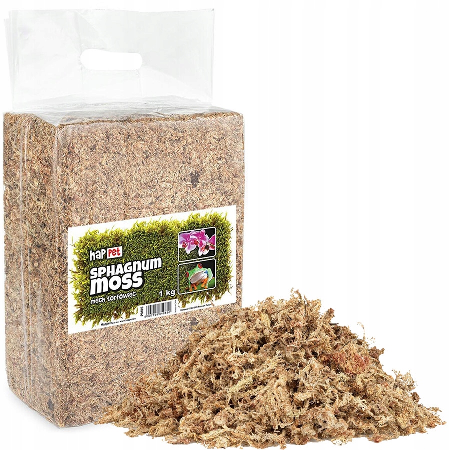 Happet Sphagnum Moss 1kg Mech Torfowiec Podłoże dla Roślin Terrarium