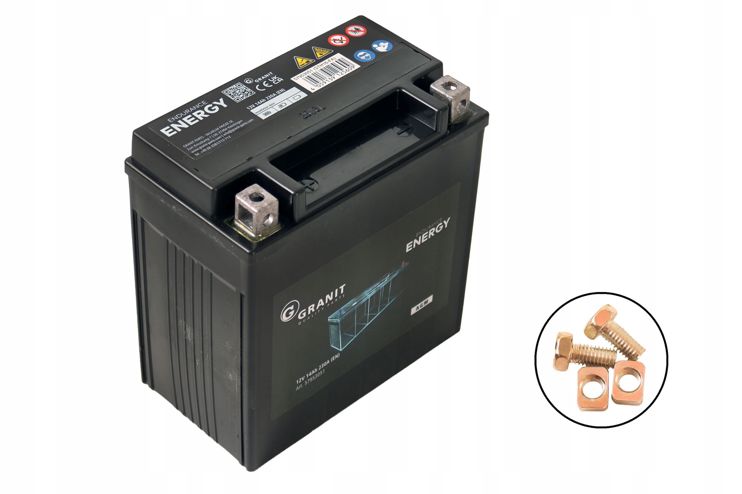 Akumulátor Granit Pro Traktorovou Sekačku 12V 14 Ah 230 A