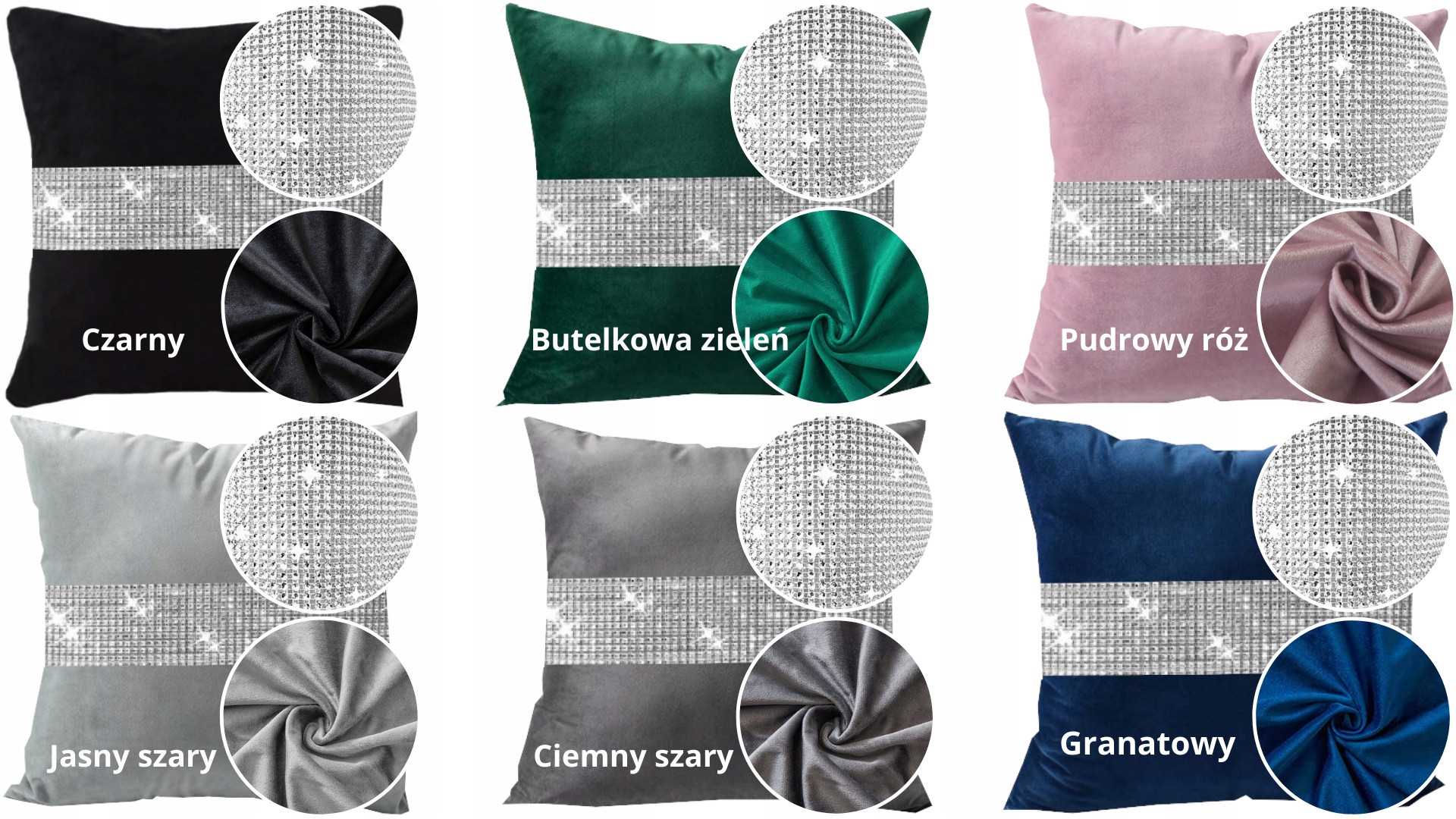 POSZEWKA NA PODUSZKĘ WELUROWA 50x50 JASIEK VELVET POSZEWKI DO SPANIA EAN (GTIN) 5905575585691