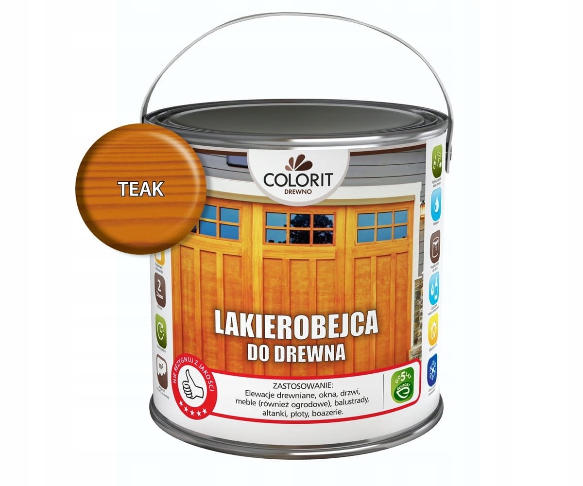 Colorit Lakierobejca Do Drewna 2,5L Teak Tek Tik