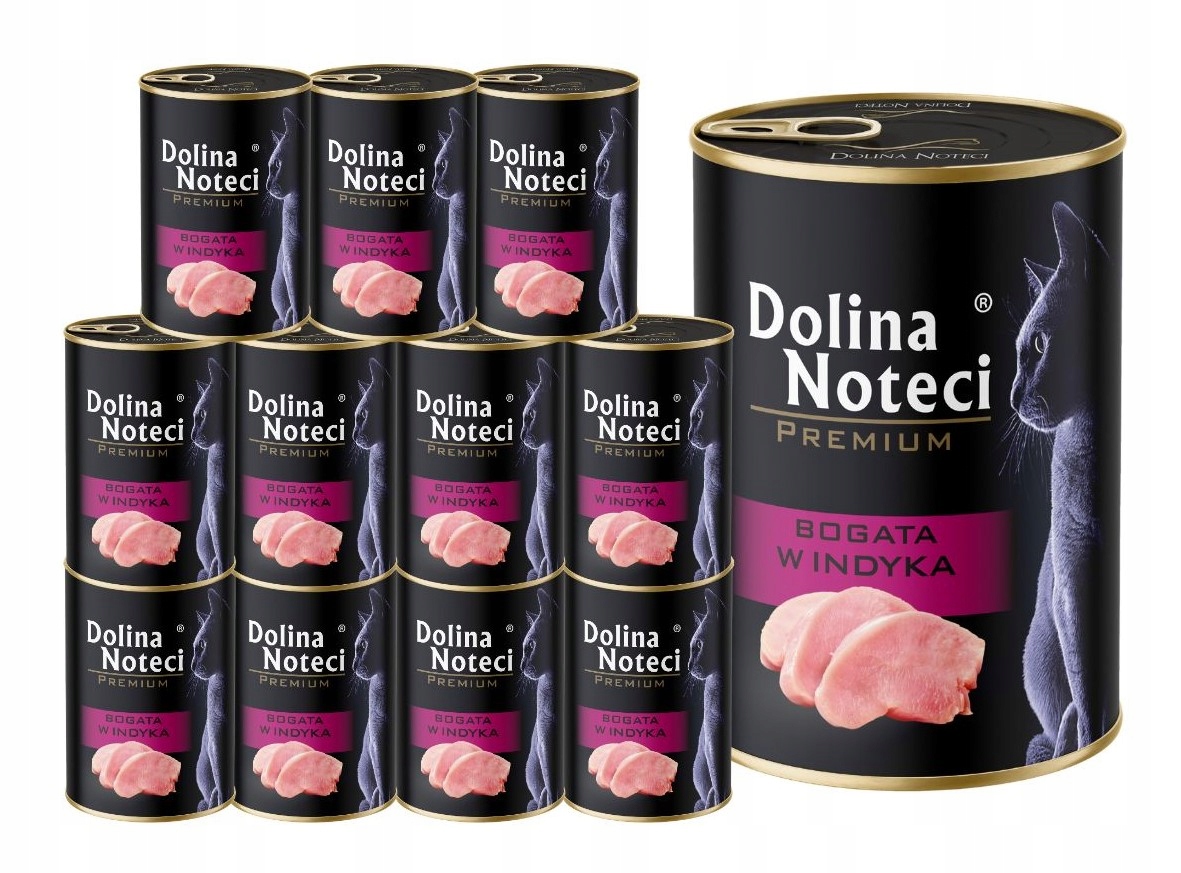 Dolina Noteci Premium mokré krmivo pro kočky bohaté na krůtu 12x400 g