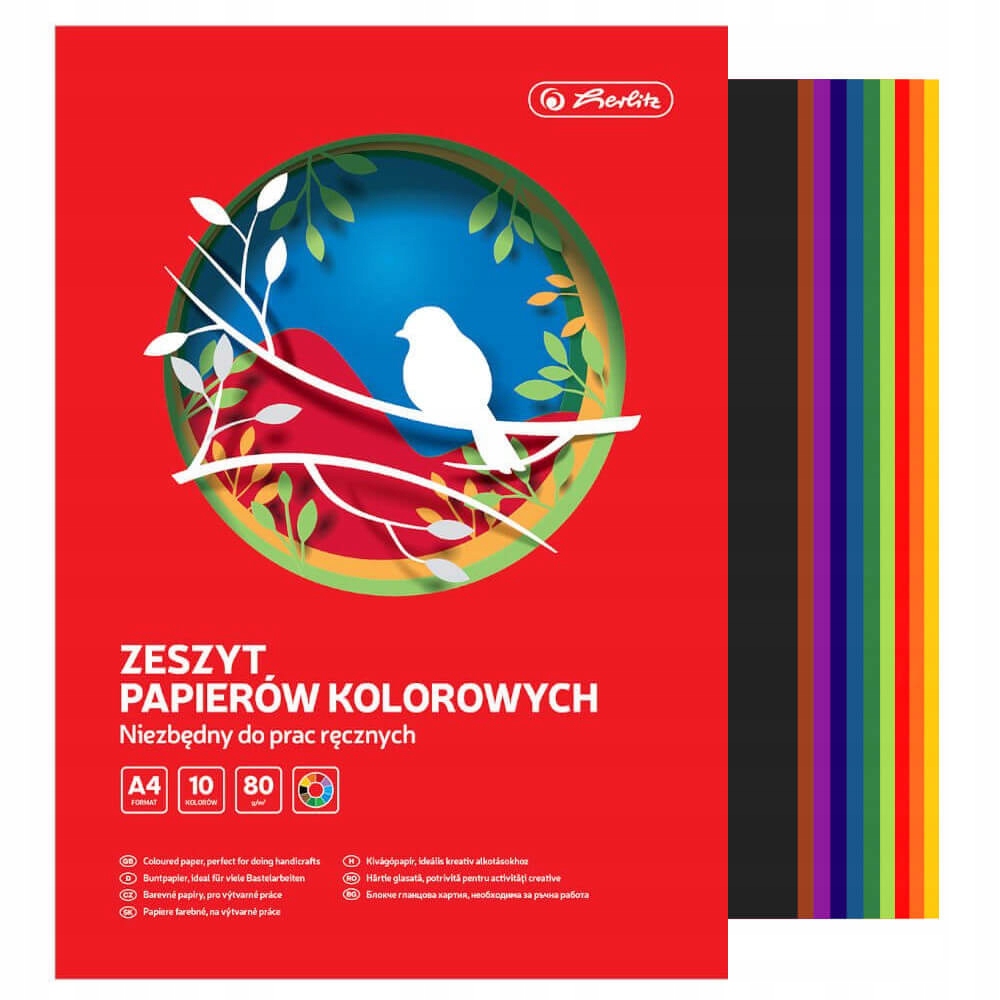 

Papier kolorowy błyszczący A4 10 kartek Herlitz