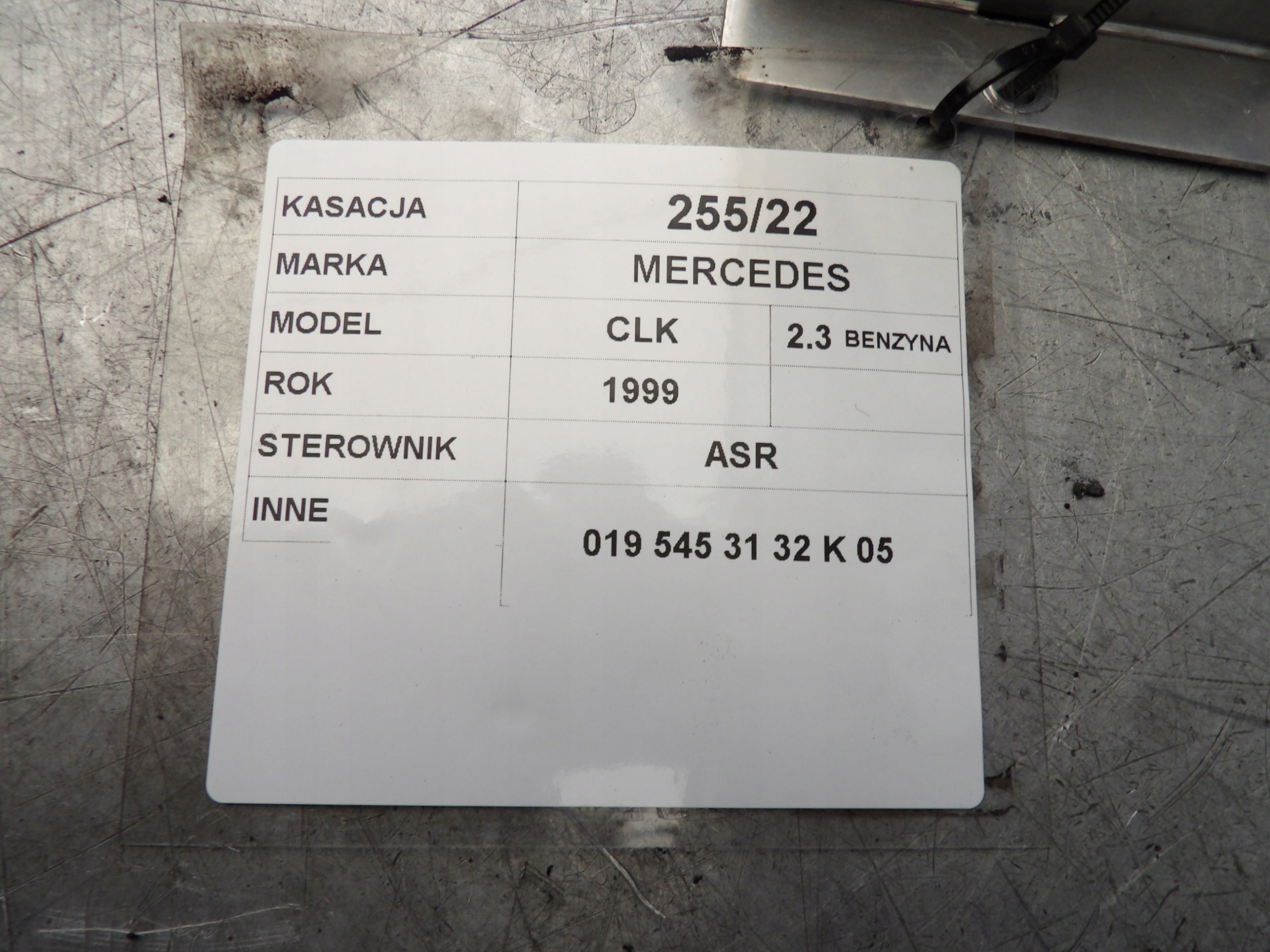 control unit ASR Mercedes W208 CLK 0195453132