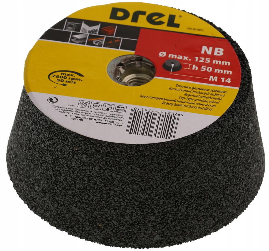 

Ściernica Garnkowa Stoźkowa 125/50 mm x M14 Nb