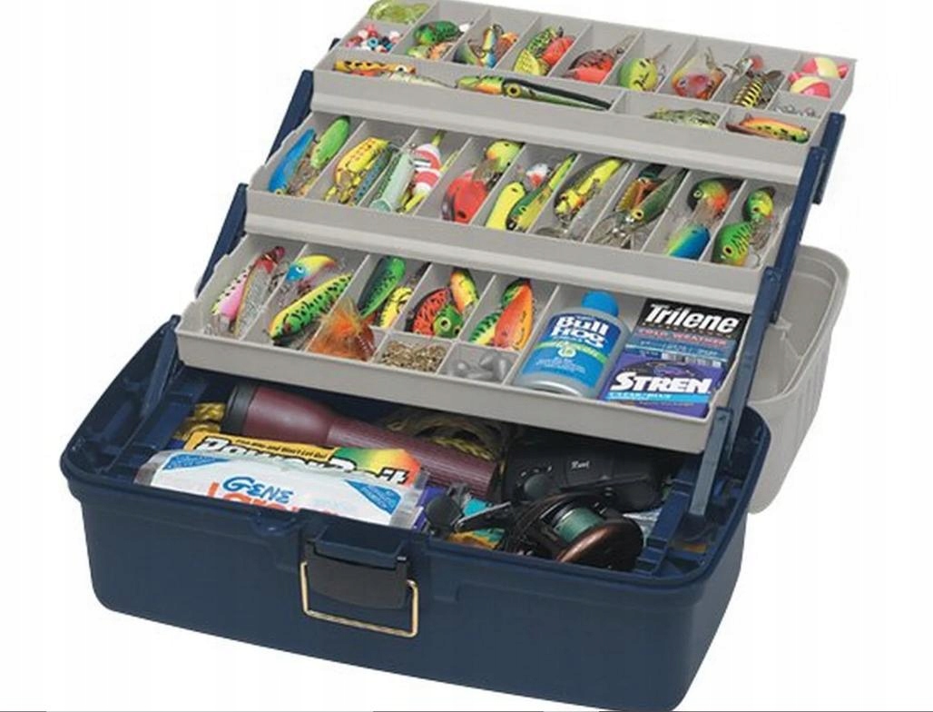 Plano 613306 Lg 3 Tray Box Blue Silver