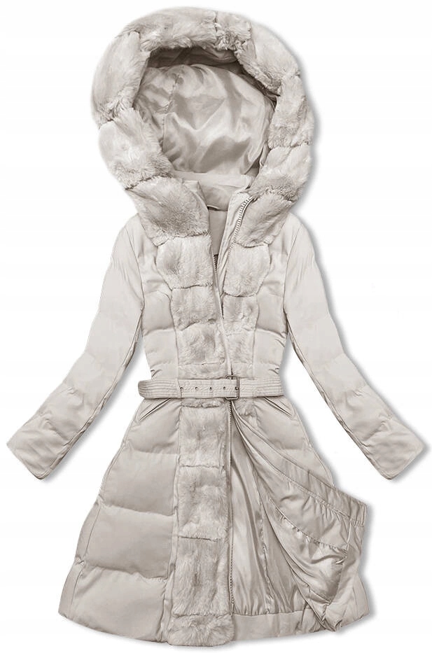 Kožešina Zimní Bunda 5M3158 Ecru XL (42)