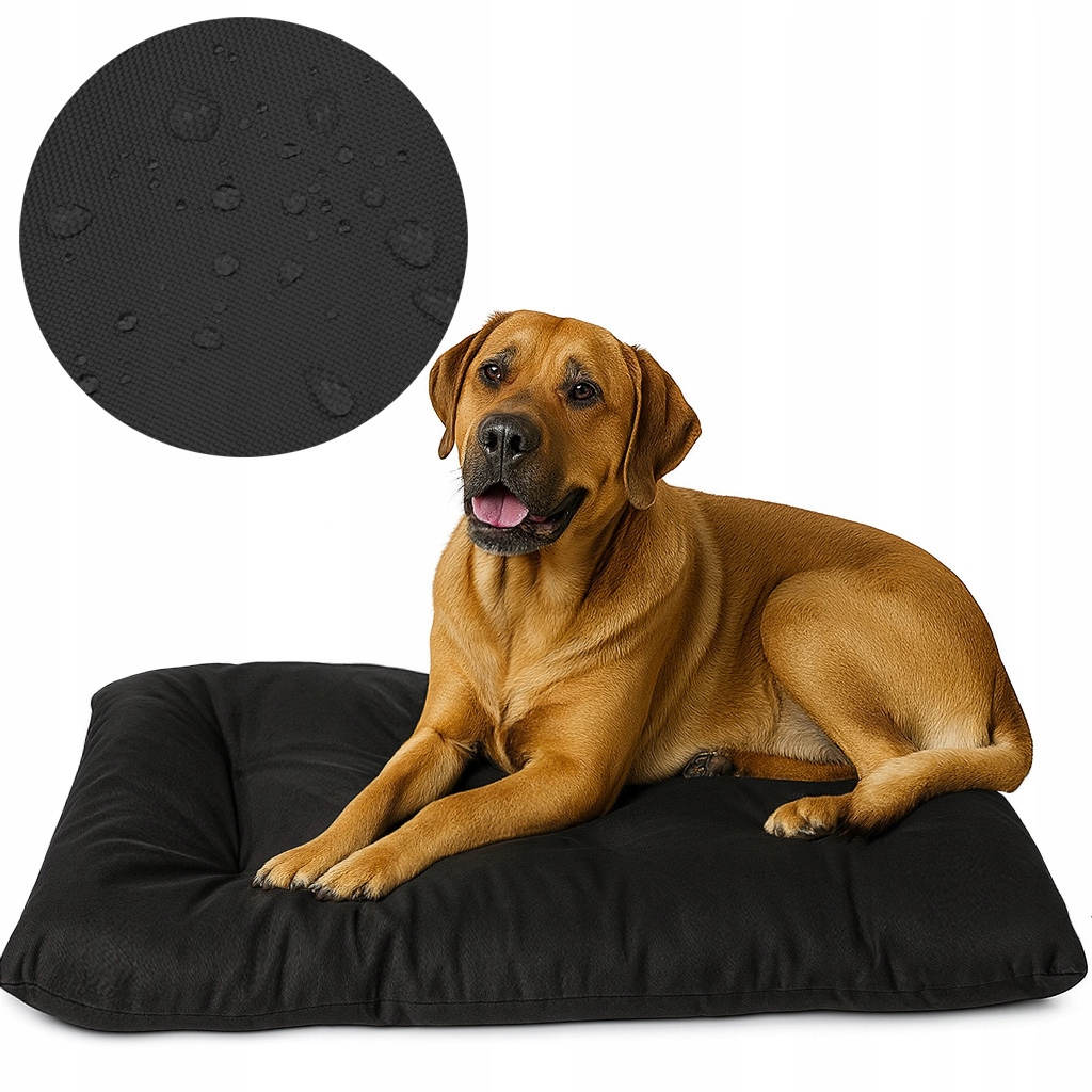Levně Pelíšek pro Velkého psa, pohodlný polštář, Potah 120x80, Voděodolný, černý