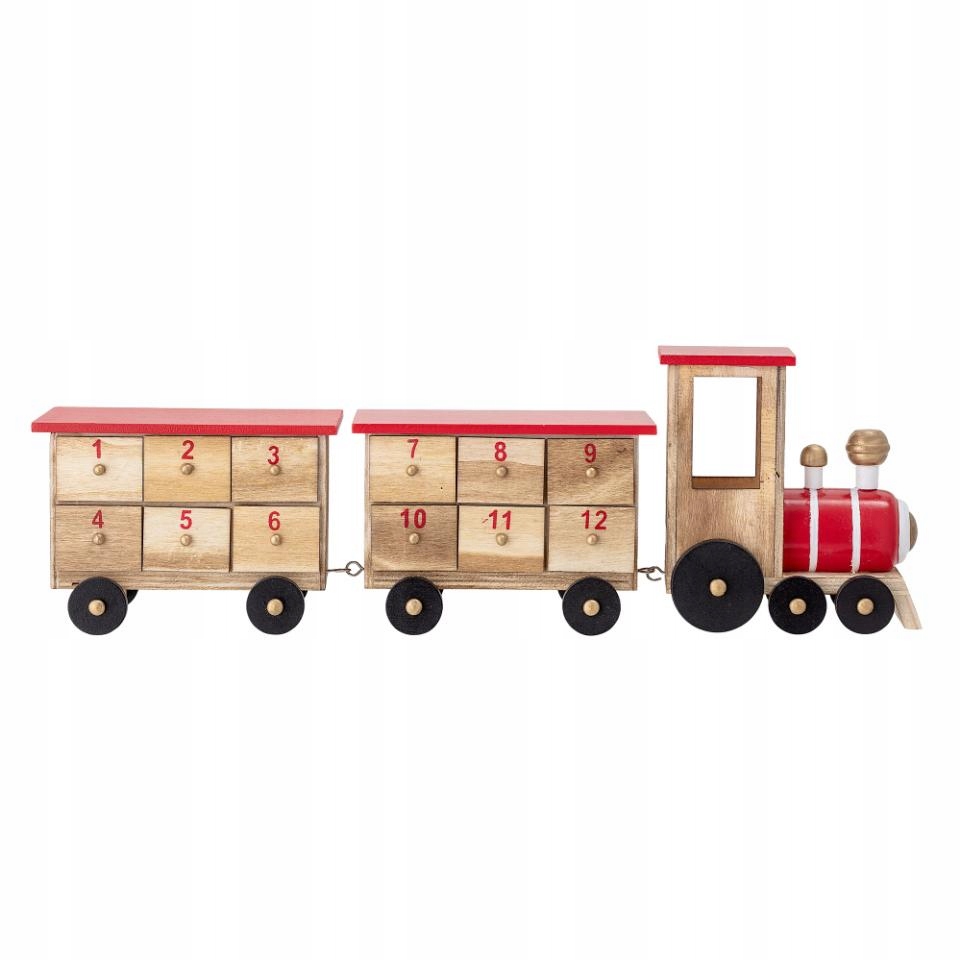 Bloomingville Grunk Vánoční adventní kalendář Dřevěný vlak
