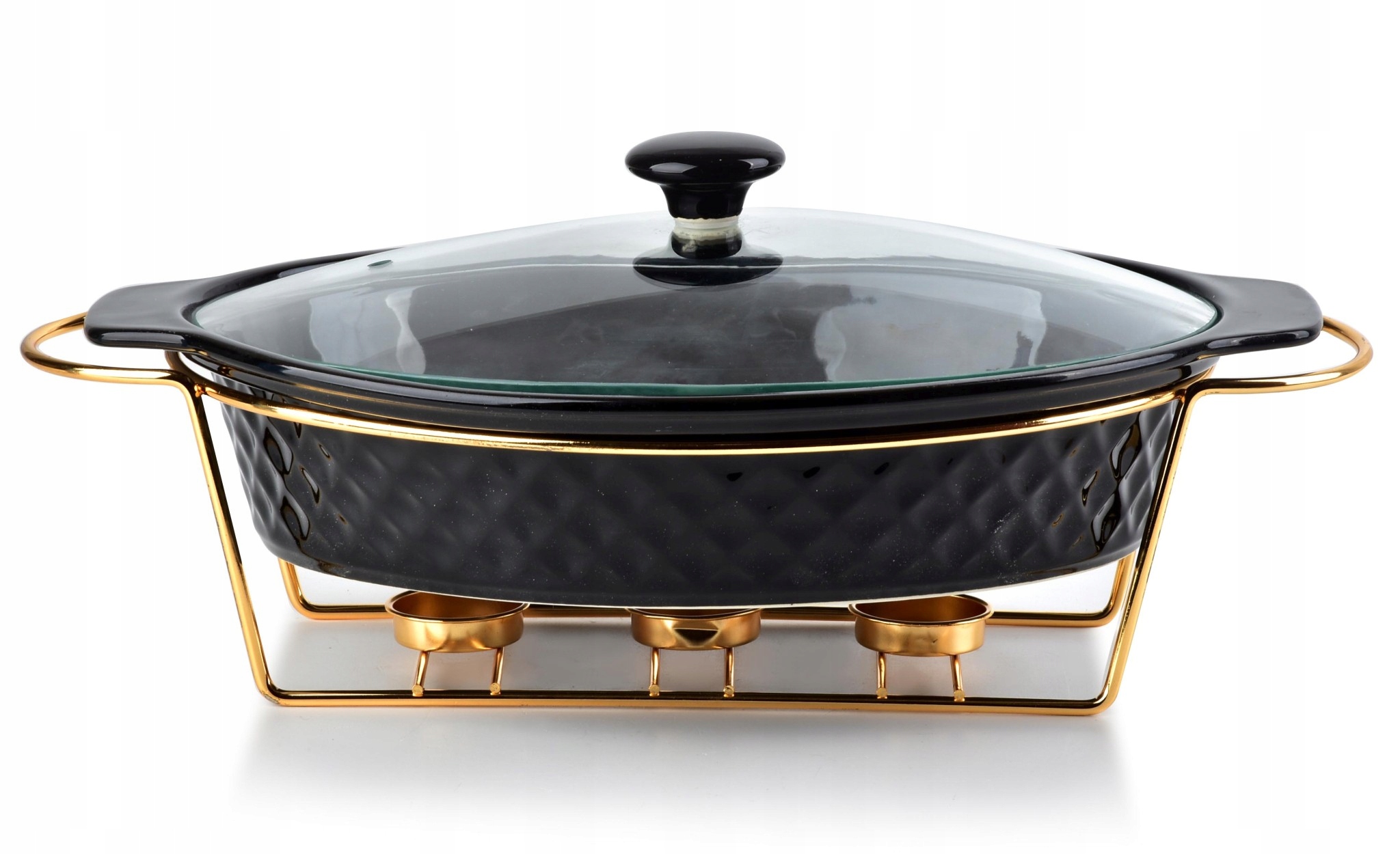 

Naczynie Z Podgrzewaczem Diament 2,6L Czarne Gold