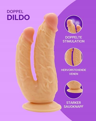 MYSECRETCASE Dildo Podwójny Dla Par 11 i 13cm Dla Kobiet i Mężczyzn — miniatura 2