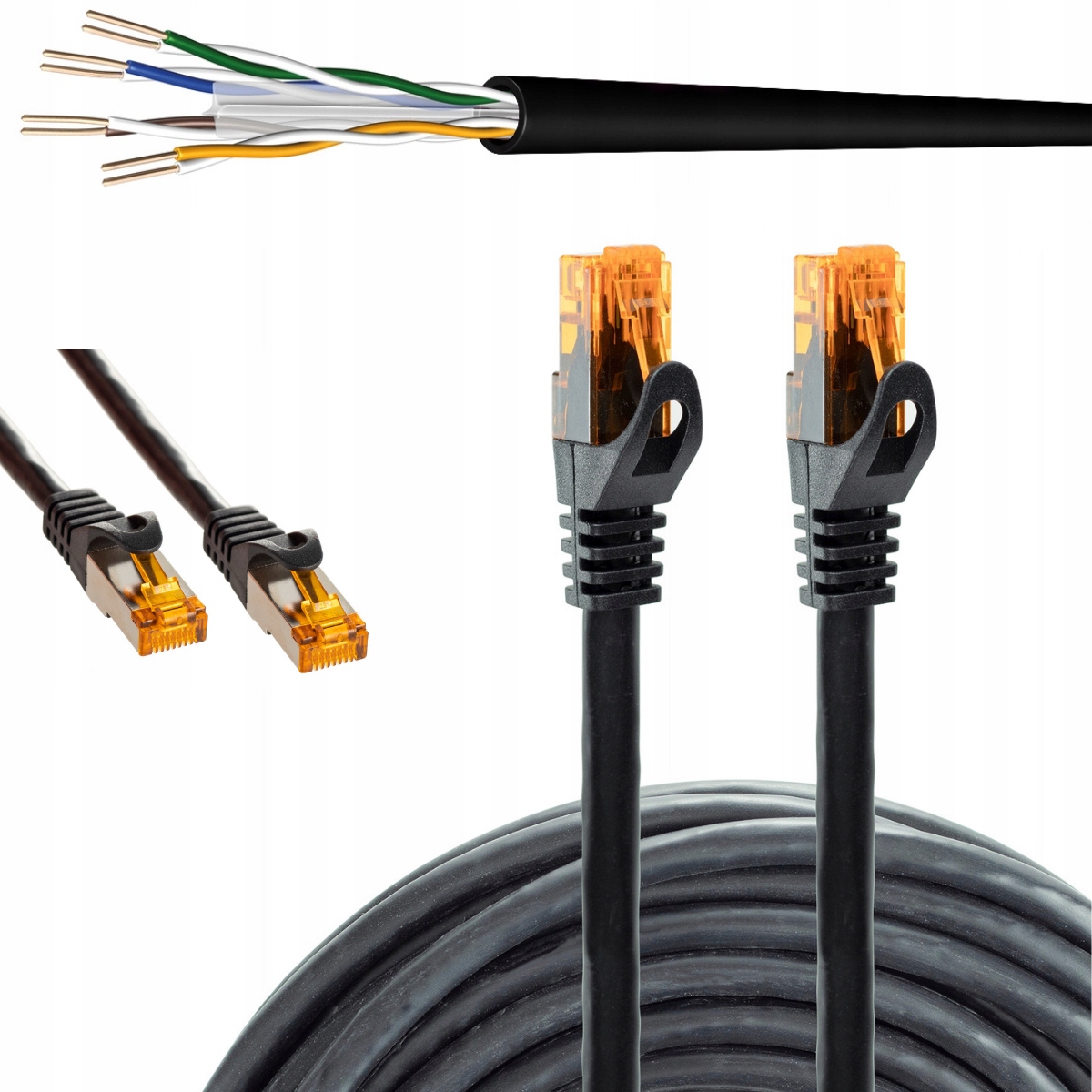 Patchcord Libox U/UTP 6 RJ45 / RJ45 20 m czarny