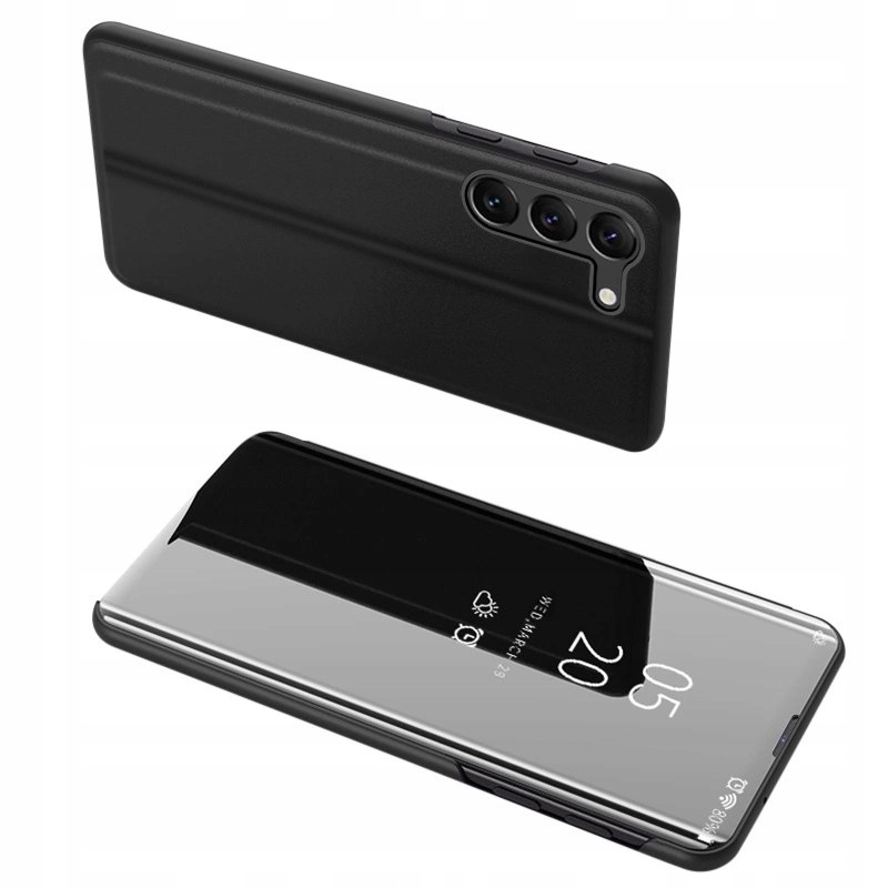Clear View Case etui do do Samsung Galaxy S23+ pokrowiec z klapką czarne