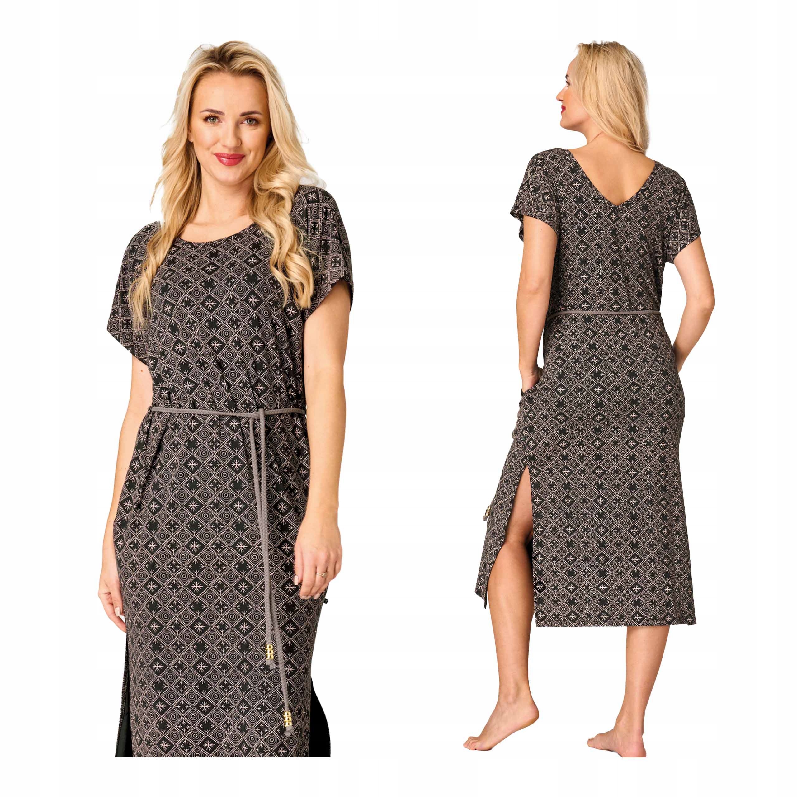 Šaty dámské midi šaty na léto, vzdušné šaty s kapsami Key