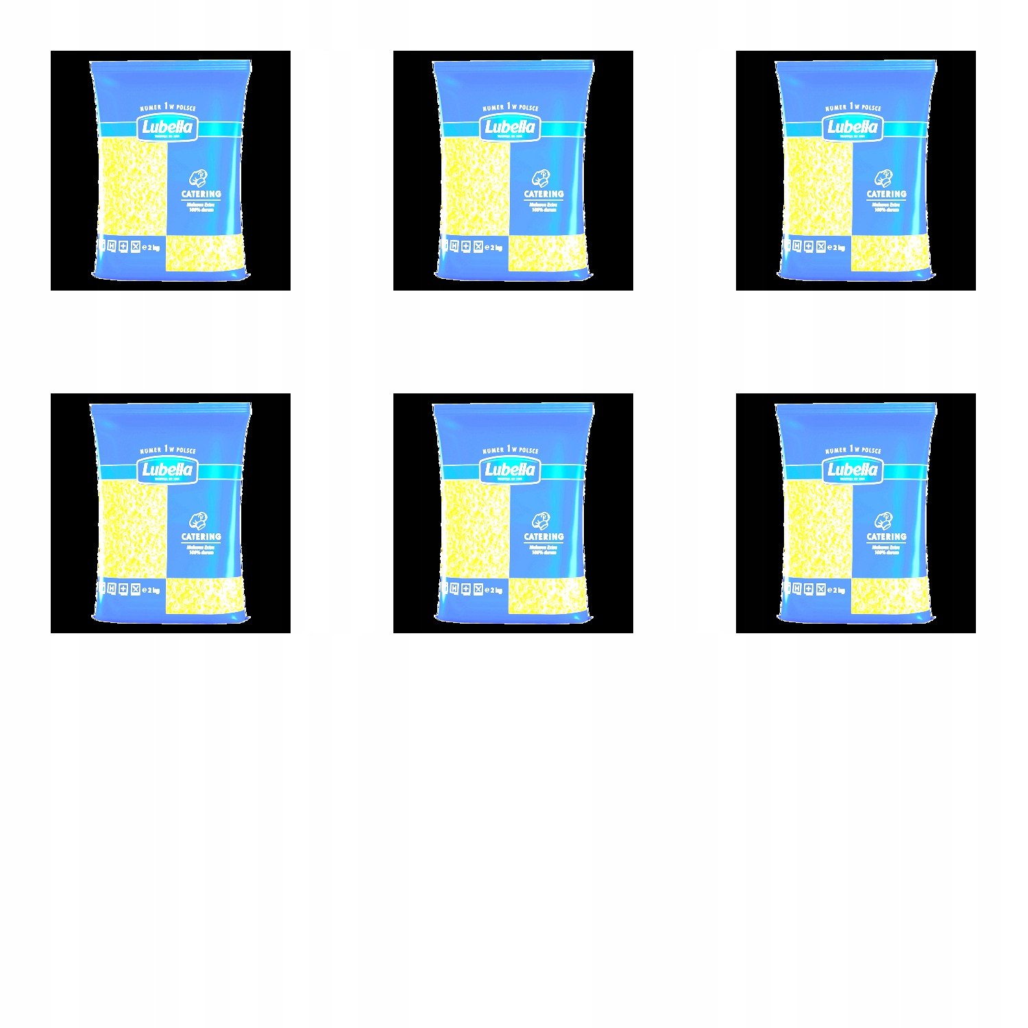 6x 2kg Lubella makaron kolanko ozdobne Karton