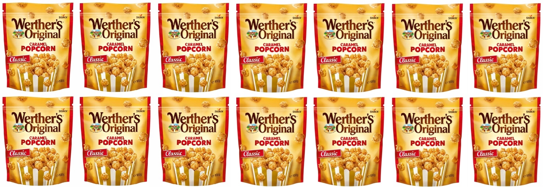 14 x 100 g Werther's Original Caramel Popcorn Karton