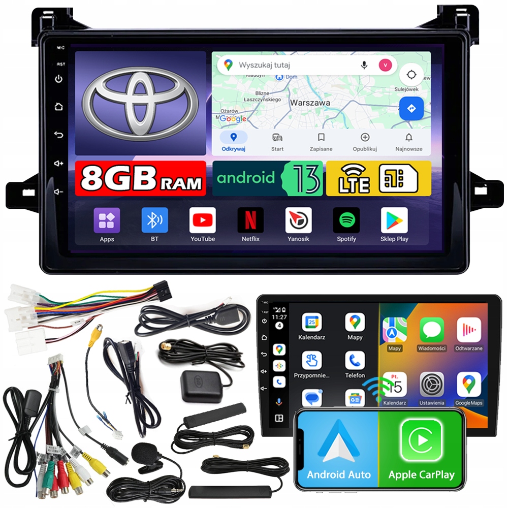 Autorádio Ncs ZQ9 Toyota Prius 4 IV 2016-2020 Android 8GB Lte